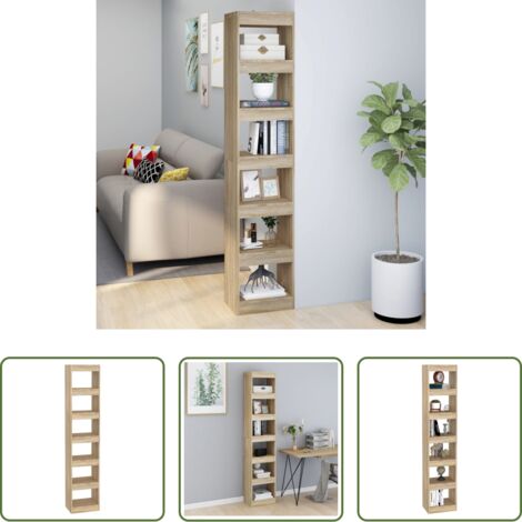 Divisorio in legno -  Libreria/Divisorio Rovere Sonoma 40x30x198 cm