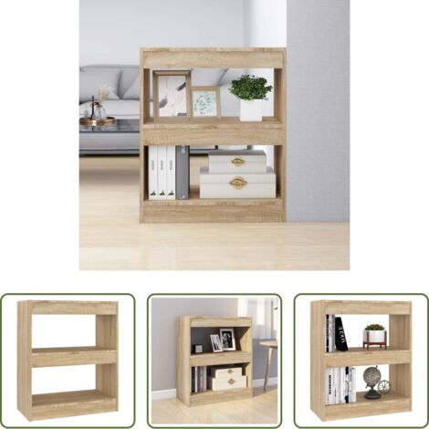 Divisorio in legno -  Libreria/Divisorio Rovere Sonoma 60x30x72 cm