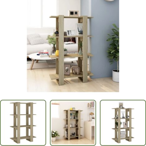 Divisorio in legno -  Libreria/Divisorio Rovere Sonoma 80x30x123,5 cm
