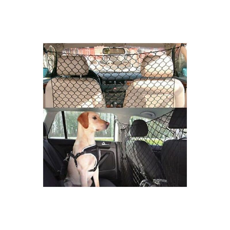 Image of Shopping In Rete - divisorio in rete elastica trasporto cani e gatti animali per auto camper suv