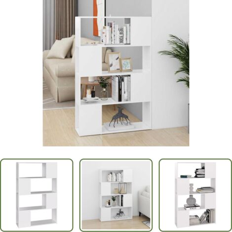 Divisorio -  Libreria/Divisorio Bianco 80x24x124,5 cm in Truciolato