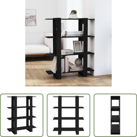 Divisorio -  Libreria/Divisorio Nero 100x30x123,5 cm