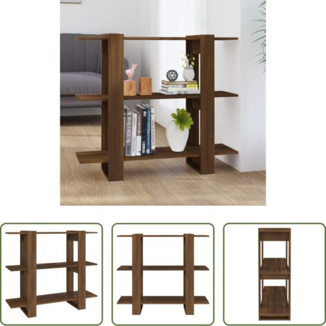 Divisorio -  Libreria/Divisorio Rovere Marrone 100x30x87 cm