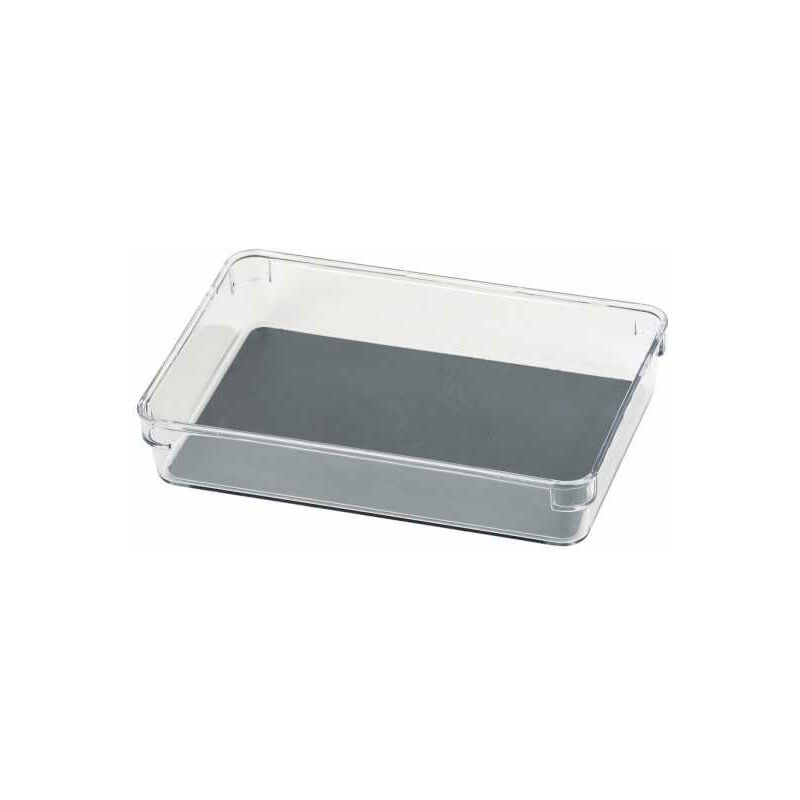 Image of Organizzatore per cassetti l, contenitore per cassetti, plastica di alta qualità, 16x24x4.5cm, trasparente - Wenko