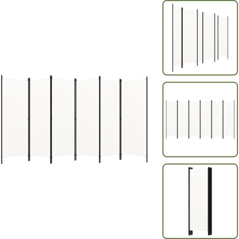Divisorio per stanza - vidaXL Paravento a 6 Pannelli Bianco 300x180 cm - Paravento in tessuto