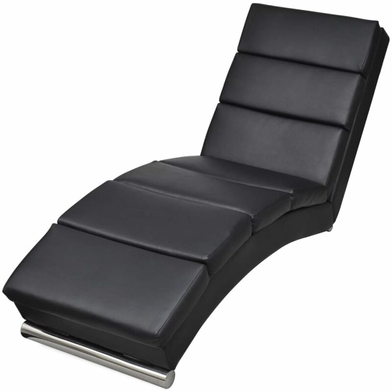 

Diván de cuero sintético negro - Negro