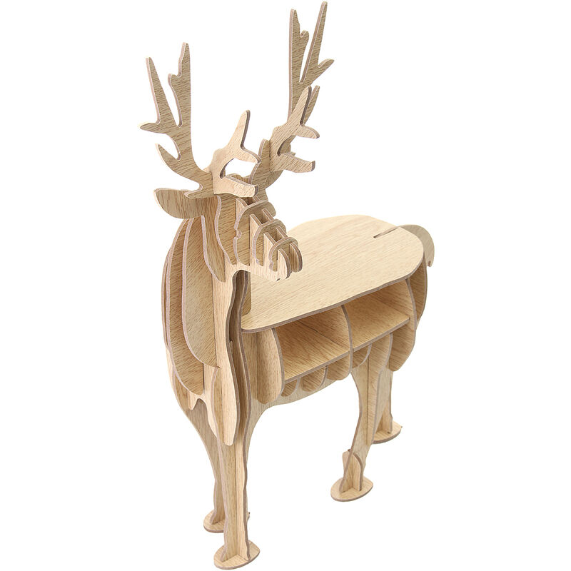 

DIY 3D Puzzle Deer Elk Antlers Pr Home Adorno Decoración Oficina Regalo de Navidad AMARILLO