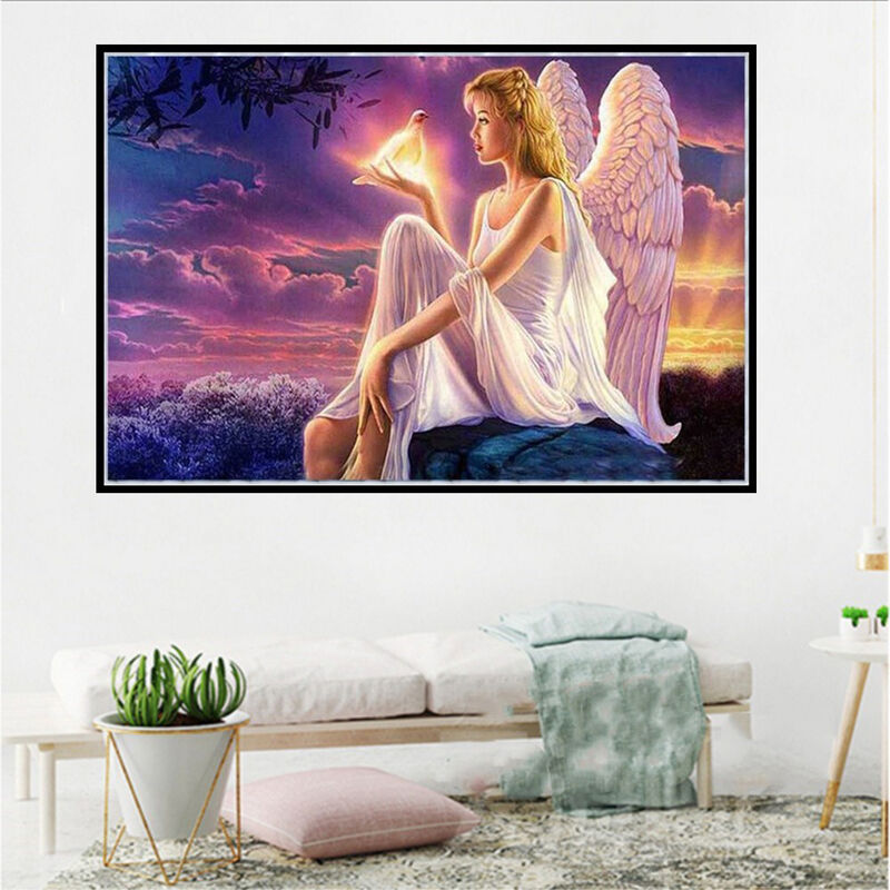 

Asupermall - DIY 5D diamante pintura del taladro W029 angel 40x30 completa Crystal Rhinestone bordado pinturas de artes del arte para el hogar