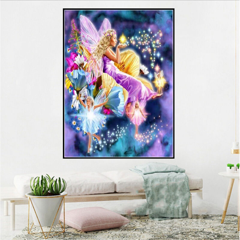 

Happyshopping - DIY 5D diamante pintura W035 angel 40X30 taladro completo cristal diamantes de imitacion bordado pinturas artesania para decoracion