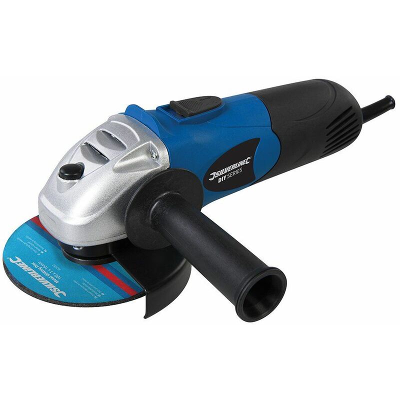 Silverline - Tools 571295 diy 650W Angle Grinder 115mm, 650 w, Blue