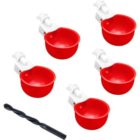 DIY Abreuvoir Poules, 3 Pièce Abreuvoirs Automatiques Kit, Abreuvoir Poule avec scie à Trou de pour Poussins Canards Oies Dindes ou Lapins