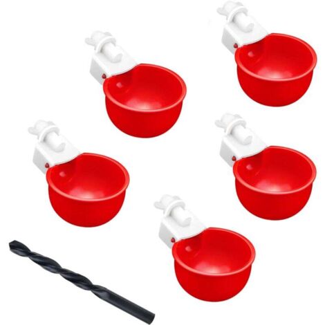 DIY Abreuvoir Poules, 3 Pièce Abreuvoirs Automatiques Kit, Abreuvoir Poule avec scie à Trou de pour Poussins Canards Oies Dindes ou Lapins