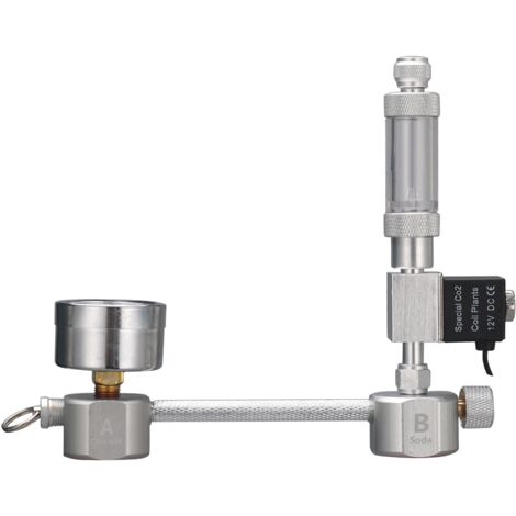 DIY-Aquarium-CO2-Generator-Set aus Aluminiumlegierung mit Blasenzähler und Magnetventil für Wasserpflanzen