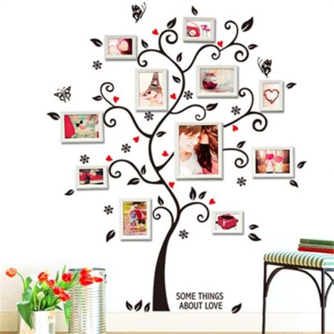 DIY-Baum-Fotowanddekoration, abnehmbare PVC-Aufkleber, Wanddeko-Set, 45 x 60 cm