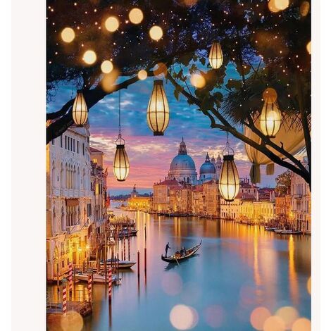 Puzzle Diamant Peinture Cottage dans le jardin 30x40cm, 1 - 39 pieces