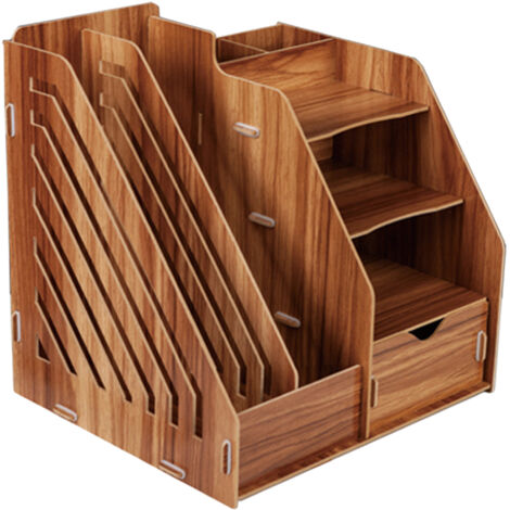 DIY File Holder Desktop Information Bookshelf Office Supplies File Organizer