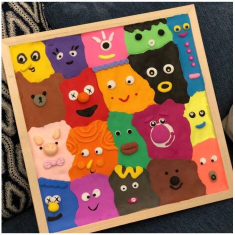 DIY-Fotorahmen-Malset aus Ton, 36-farbiger Adventskalender und Geschenk
