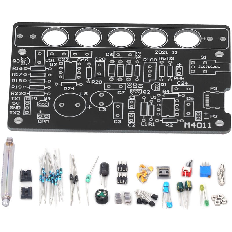 Image of Eosnow DIY Geigerzhler-Teilesatz, Kernstrahlungsdetektormodul, zerlegtes Werkzeug, Schwarz