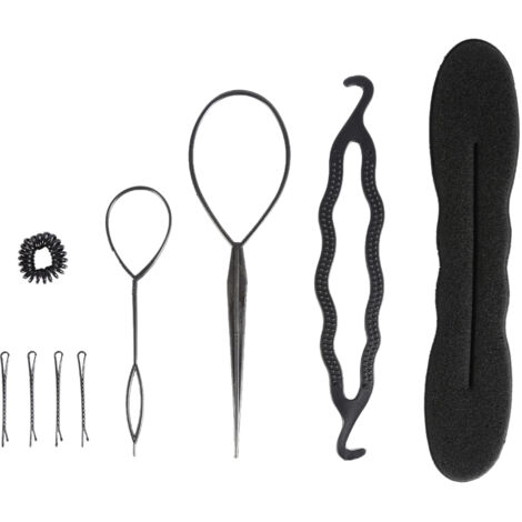 DIY-Haarstyling-Set – Haarknoten- und Zopfaccessoires – 9-teilig für Damen