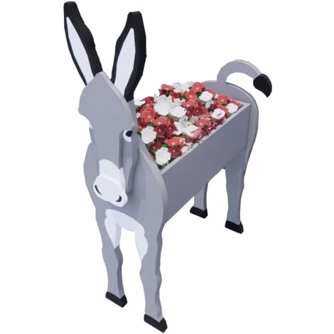 DIY-handgefertigter dekorativer Tierblumentopf für Garten und Büro (34 x 24 cm) – Kreativer Deko-Topf für Sukkulenten