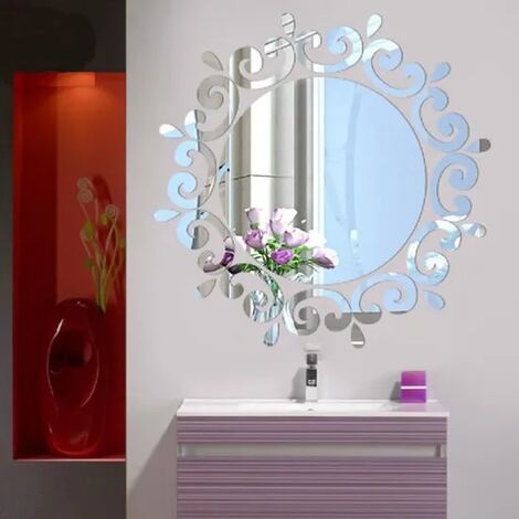 DIY Home Decor Wall Sticker Miroir Autocollant Designer Stickers Muraux Décor À La Maison Salon Stickers Muraux Salle De Bains Autocollants