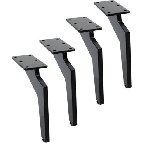 DIY-Küchenmöbelfüße, geeignet für Couchtische, Schränke, Betten, Sofas usw., aus robustem schwarzem Metall, geräuschlos und rutschfest, 4er-Set.