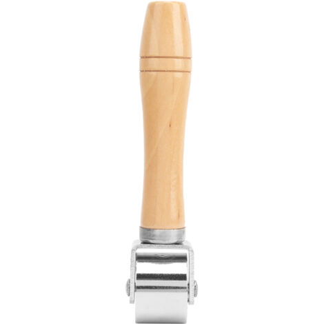 DIY-Lederkantenrollwerkzeug mit Holzgriff – Silber, 26 mm
