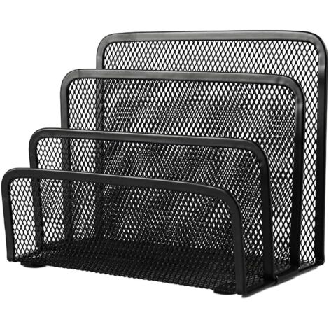 DIY Metallgeflecht Briefablage Aktenhalter Metallgeflecht Zeitschriftenhalter Tischsortierer Dokumentenhalter Regal 3 Schichten Aufbewahrungsorganisator