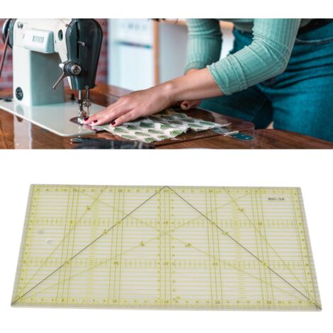 [DIY Patchwork Quadrat] Präzises, transparentes Acryl-Quiltlineal zum Nähen und Messen, 15 x 30 cm, Acryl-Einzelset