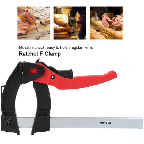 DIY-Schnellspannzwinge für Holz und Stahl – F-Zwinge mit gedämpften Backen – 25 cm Mechanikerfeile – Für verschiedene Materialien wie Stahl, Kunststoff und Gummi geeignet – 336 g – Professionelles Wer