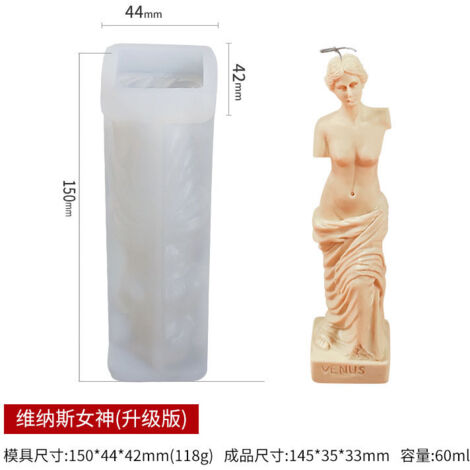 DIY-Silikonform für römische Venus-Säule (Goldene Statue) [Verbessert] Zhongcheng für Duftkerzen und Dekorationen