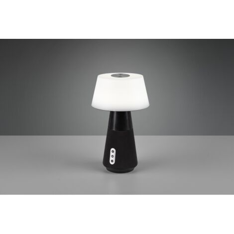 DJ LAMPADA DA TAVOLO ANTRACITE CON CASSABLUETOOTH SEPARABILE RICARICABILE CON LUCE DINAMICA H. 28CM  3W LED, 2.700K-4.500K-5.500K, 250Lm