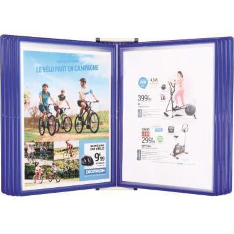 DJOIS Sichttafelwandhalter DJOIS Easy Load DIN A4 Metall/Polypropylen blau 10 Sichttafeln