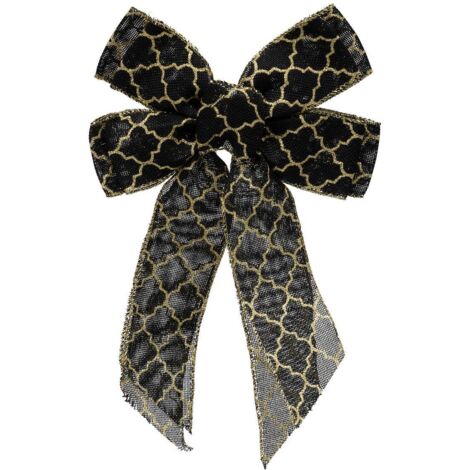 DK KNOTEN JUTE SCHWARZ GOLD 25X37 - Feeric lights & christmas