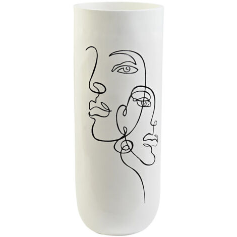 DKD Home Decor Abstracto Vase Blanc 35x35x90 cm