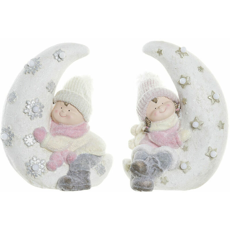 

Adorno Navideño Fibra de Vidrio Luna (2 pcs) (31 x 20 x 43 cm) - Dkd Home Decor