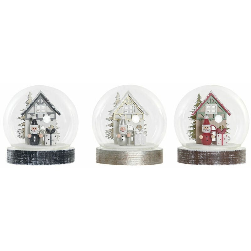 

DKD Home Decor Adorno Navideño DKD Home Decor Madera Cristal Papá Noel (3 pcs) (10 x 10 x 11 cm)