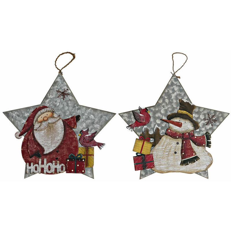 

Adorno Navideño Dkd Home Decor Madera Cuerda (2 Pcs) (33 X 1.3 X 31 Cm)