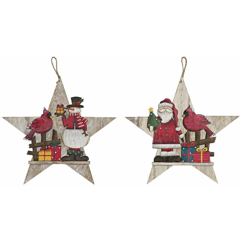 

Adorno Navideño Dkd Home Decor Madera Cuerda (2 Pcs) (35.2 X 1.5 X 33 Cm)