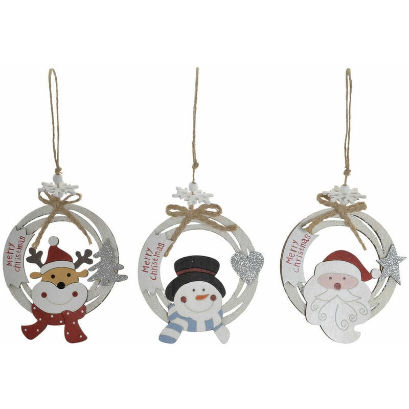 

Adorno Navideño Madera Reno (13 x 14 x 14 cm) (3 pcs) - Dkd Home Decor