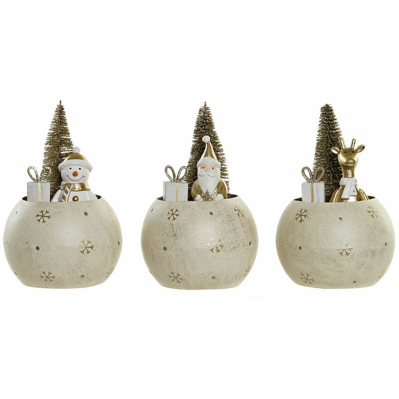 

Adorno Navideño Dkd Home Decor Metal (3 Pcs) (10 X 10 X 17 Cm)