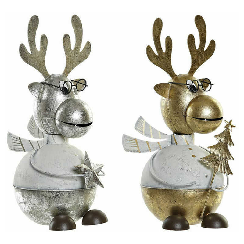 

Adorno Navideño Dkd Home Decor Metal Reno (14 X 13 X 27 Cm) (2 Pcs)