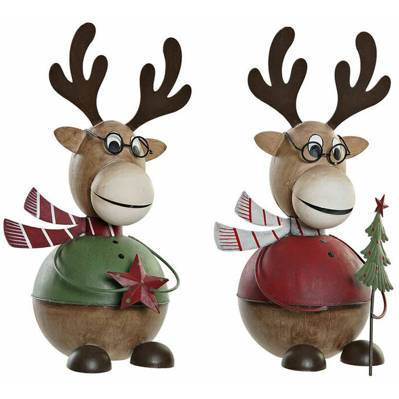 

Adorno Navideño Dkd Home Decor Metal Reno (2 Pcs) (16 X 14 X 26 Cm)