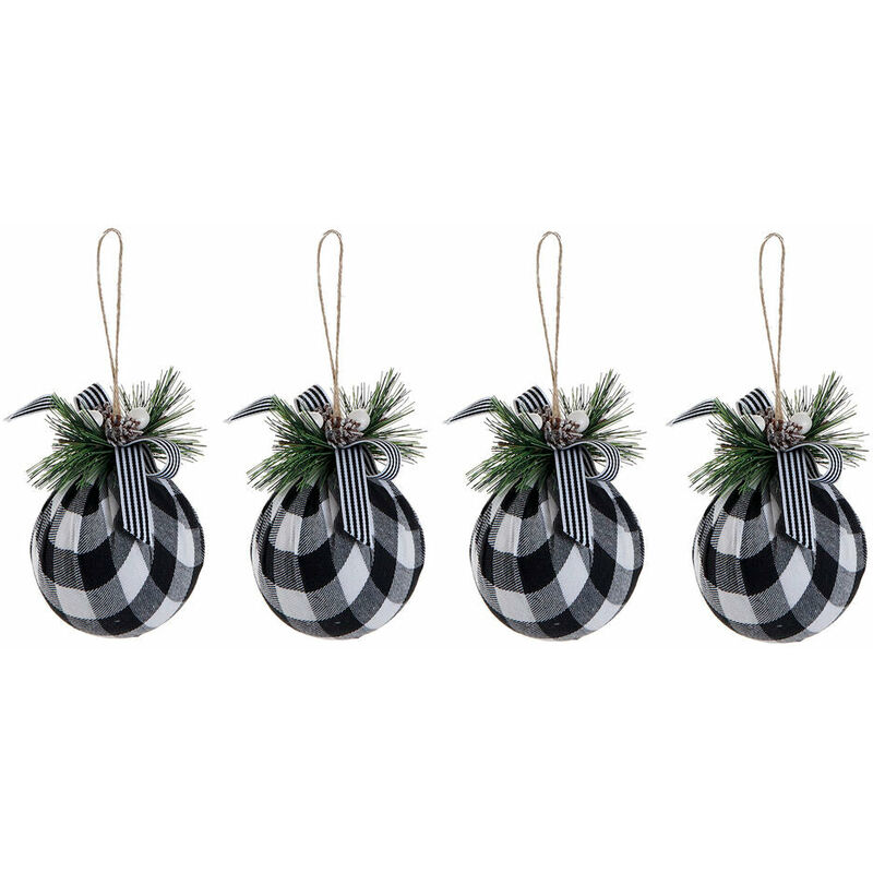 

Adorno Navideño DKD Home Decor Poliéster (4 pcs) (10 x 10 x 10 cm) (4 pcs)