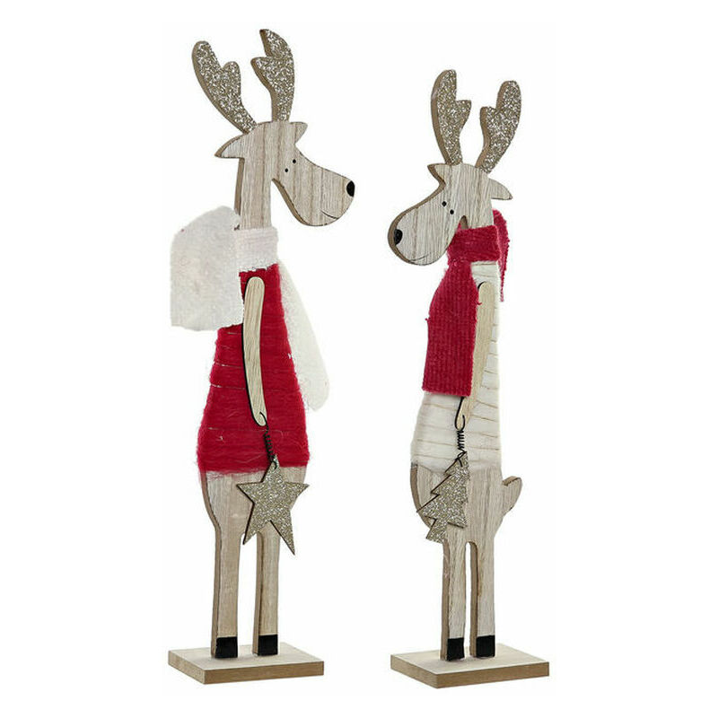 

DKD Home Decor Adorno Navideño DKD Home Decor Poliéster Madera (2 pcs) (9 x 6 x 39 cm)