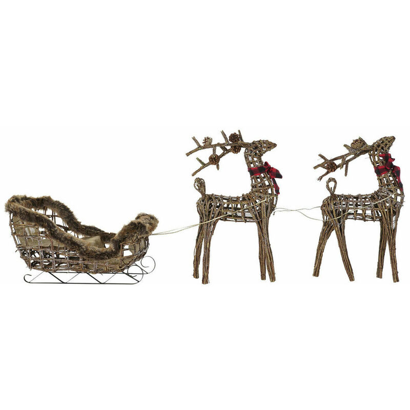 

Adorno Navideño Dkd Home Decor Reno Metal Mimbre (3 Pcs) (30 X 60 X 34 Cm) (40