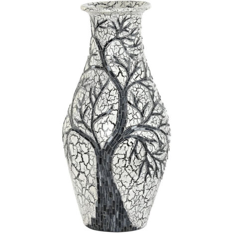 DKD Home Decor Albero Vase blanc et noir design