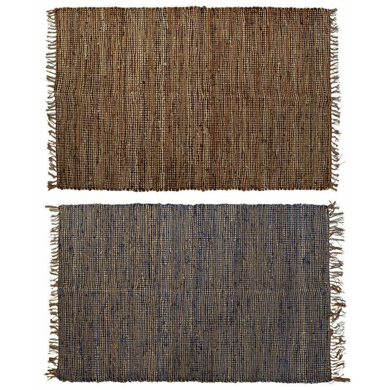 

Alfombra Jute Algodón Cuero Indio (2 pcs) (160 x 230 x 1 cm) - Dkd Home Decor