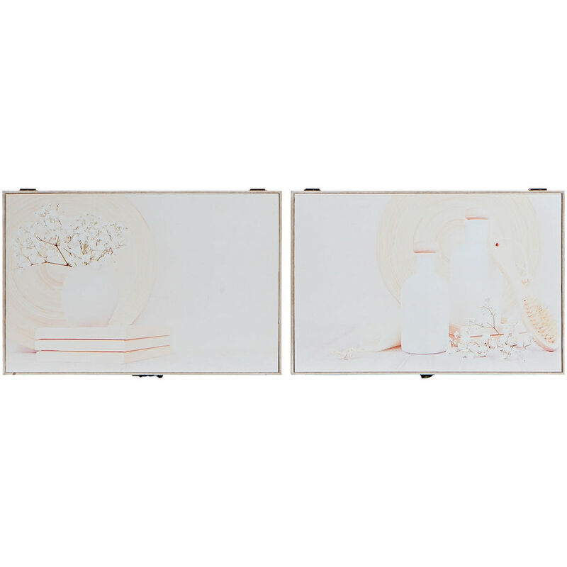 

Armario de llaves DKD Home Decor Beige Madera MDF (2 pcs) (46 x 6 x 32 cm)