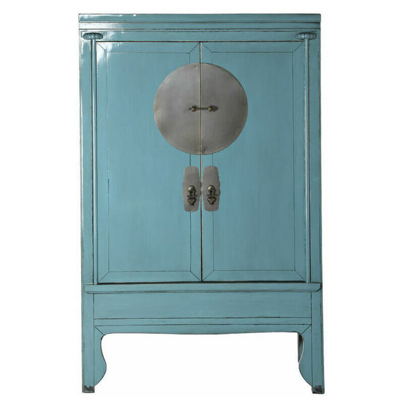 

Dkd Home Decor - Armario Negro Azul cielo Madera de olmo (108 x 50 x 173 cm)